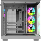 Thermaltake view 380 xl ws argb midi tower behuizing (wit houtkleur | 2x usb-a | 1x usb-c | rgb | tempered glass)