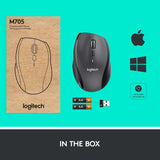 Logitech m705 wireless marathon mouse (antraciet, 1000 dpi)