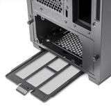 Silverstone cs382 mini tower behuizing (zwart | 2x usb-a | 1x usb-c)