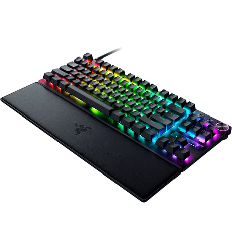 Razer huntsman v3 pro tkl rgb mechanisch gaming toetsenbord (zwart, us lay-out (qwerty), analog optical gen 2, 80% (tkl), double-shot pbt)