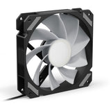 Sharkoon shark mirror rgb pwm reverse case fan (zwart, 120 x 120 x 25 mm)
