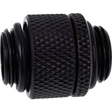 Alphacool eiszapfen double nipple rotatable g1 4 ag to g1 4 ag aansluiting (zwart)