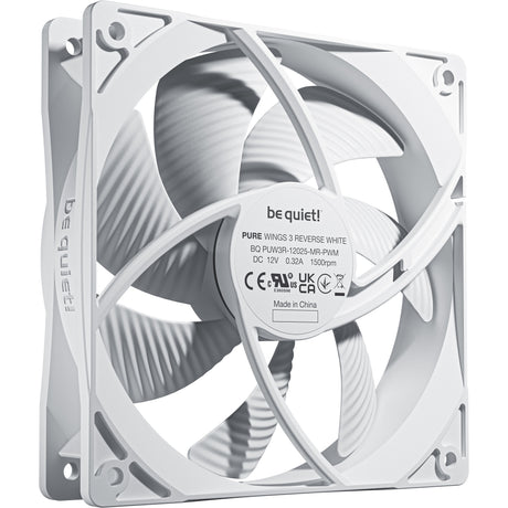 Be quiet! pure wings 3 reverse case fans (wit, 3 stuks, 120 x 120 x 25 mm, pwm)