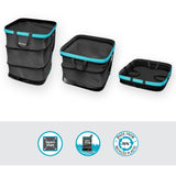 Gardena tuinafvalzak pop-up rechthoekig, maat m (zwart turquoise, tot 130 liter)