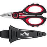 Wiha elektriciensschaar (zwart rood, met krimpfunctie)