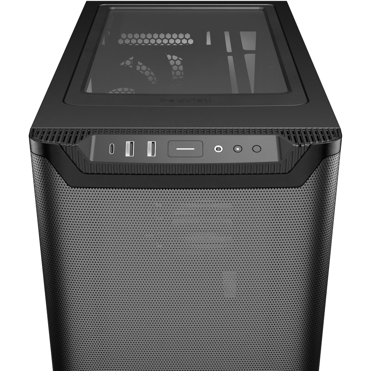 Be quiet! pure base 501 airflow window midi tower behuizing (zwart | 2x usb-a | 1x usb-c | tempered glass)