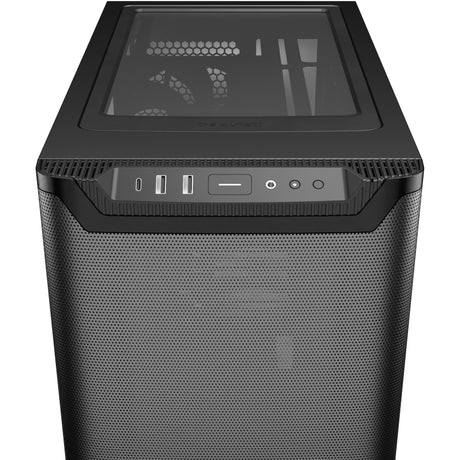 Be quiet! pure base 501 airflow window midi tower behuizing (zwart | 2x usb-a | 1x usb-c | tempered glass)