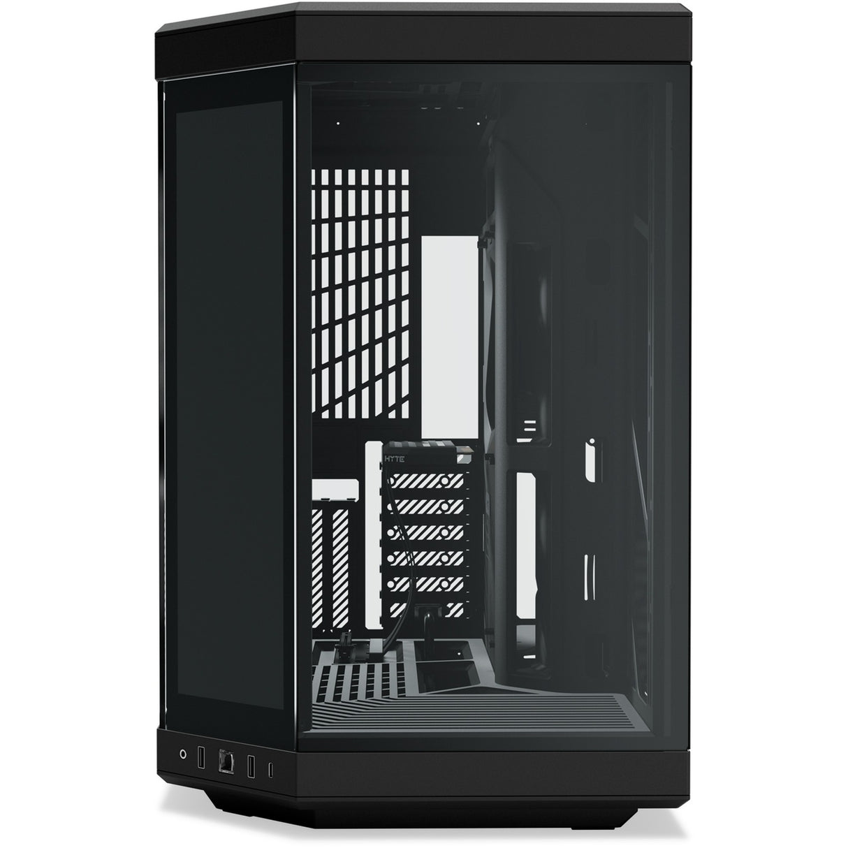 Hyte y70 touch infinite midi tower behuizing (zwart | 2x usb-a | 1x usb-c | tempered glass)