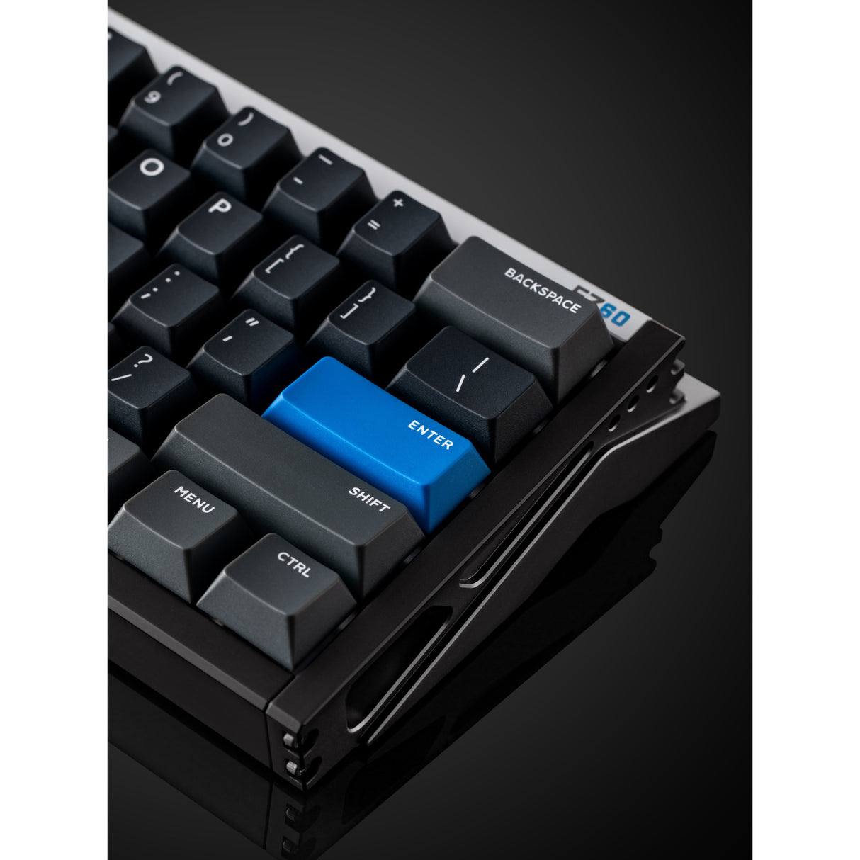 Iqunix ez60 magnetic switch gaming he keyboard (zwart, us lay-out (qwerty), gateron star trail, 60%, rgb, double shot pbt keycaps)