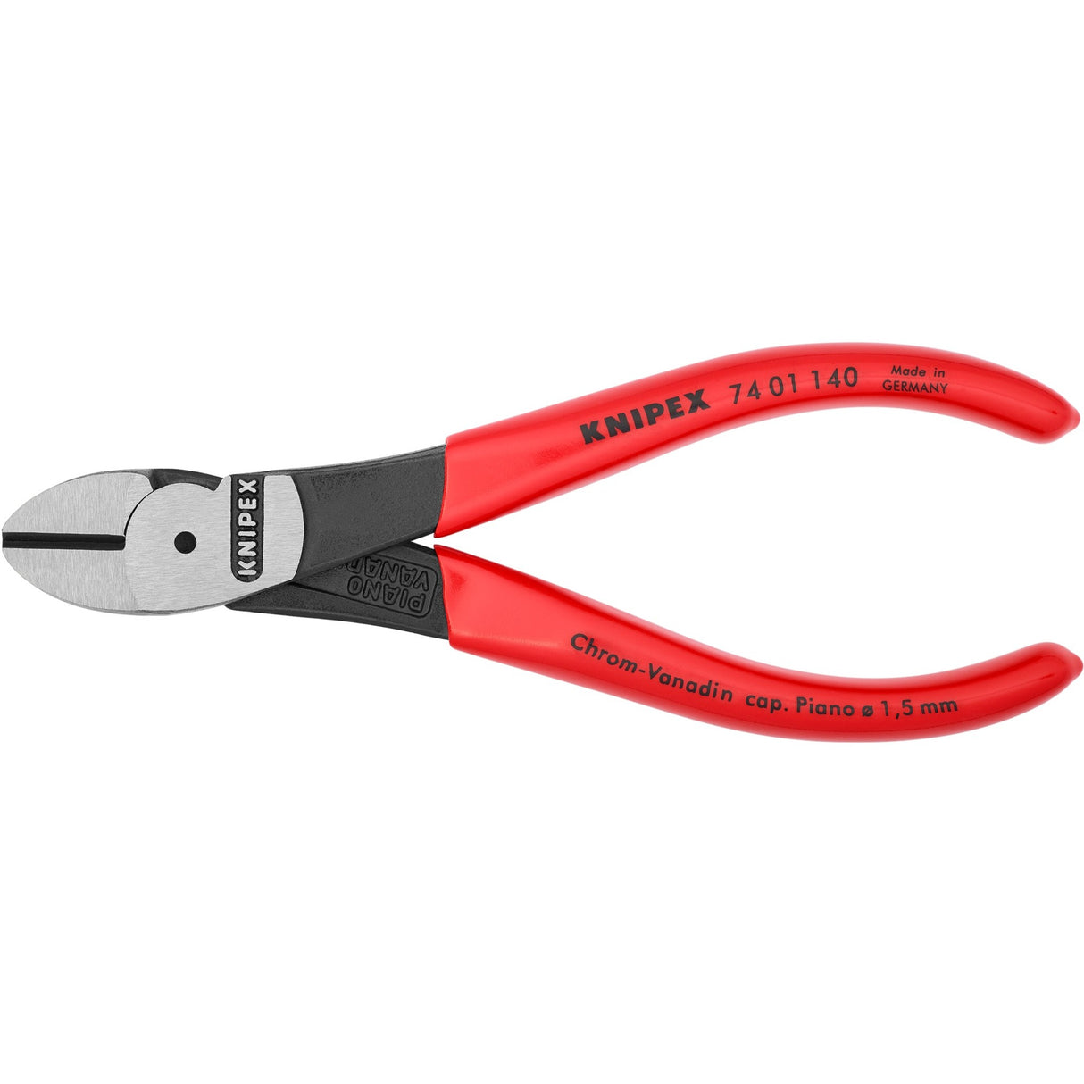 Knipex 74 01 140 kracht-zijsnijtang gepolijst kunststof 140mm