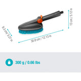 Gardena cleansystem handborstel m hard, met slangaansluiting wasborstel (grijs turquoise, 18846-20)