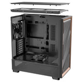 Antec flux midi tower behuizing (zwart | 2x usb-a | 1x usb-c | tempered glass)