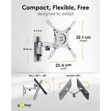 Goobay tv wall mount caravan fullmotion (m), 13 to 43 inch wandmontage (zilver)