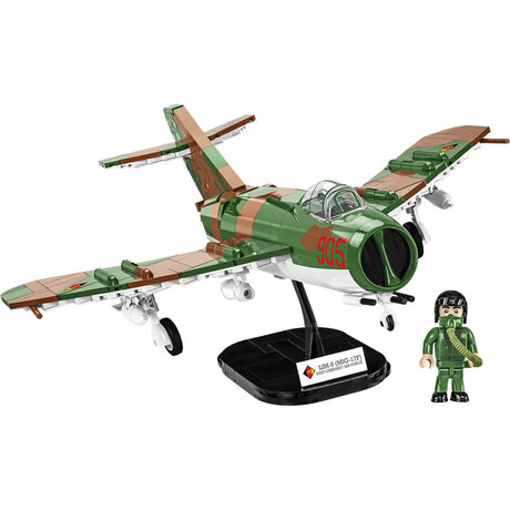 Cobi historical collection - lim-5 ( mig-17f ) east germany air force constructiespeelgoed (schaal 1:32)