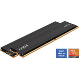 Crucial 64 gb ddr4-3200 (2x 32 gb) dual-kit werkgeheugen (zwart, cp2k32g4dfra32a, pro, xmp 2.0 )
