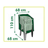 Nature tuinmeubelafdekhoes voor gestapelde stoelen afdekking (grijs, 6030606)