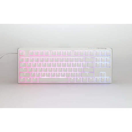 Ducky one 3 classic pure white tkl rgb mechanisch toetsenbord (wit, us lay-out (qwerty), cherry mx red, 80% (tkl), rgb leds, double-shot pbt, hot-swappable, quack mechanics)