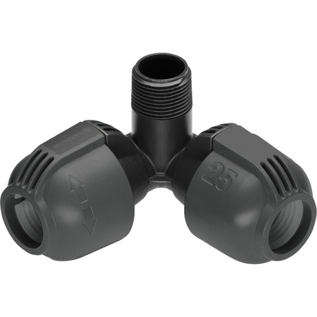 Gardena hoekstuk 25 mm x 3 4 buitendraad verbinding (zwart grijs, 2783-20)