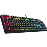 Razer blackwidow v4 x, gaming toetsenbord (zwart, us lay-out, green, rgb leds, doubleshot abs)