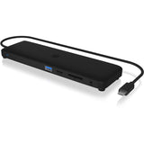 Icy box ib-dk2116-c 11-in-1 mobile dockingstation with triple video output (zwart, hdmi, displayport, lan, usb type-c)