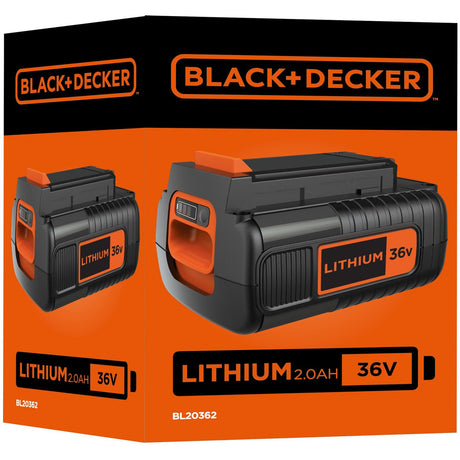 Black+decker lithium ion schuifaccu 36v, 2.0ah - bl20362-xj
