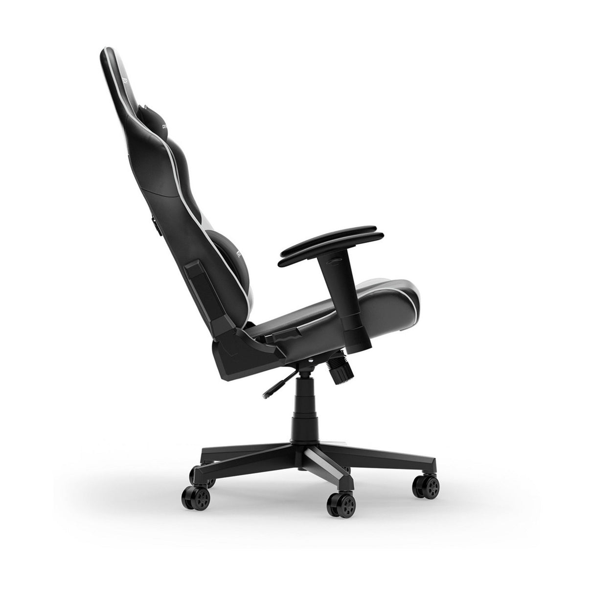 Dxracer prince l black white pvc leather gamestoel (zwart wit)