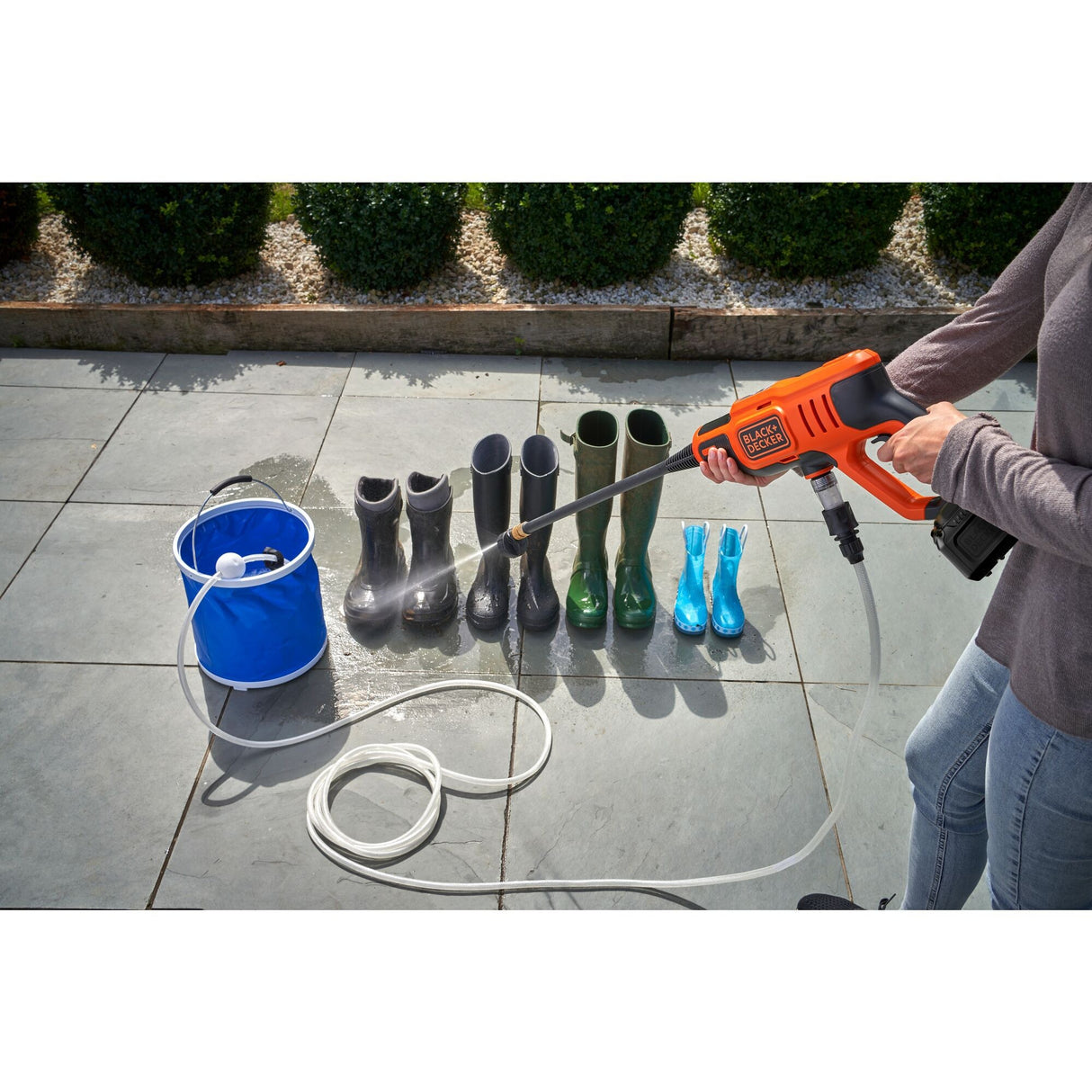 Black+decker bcpc18d1-qw 18v hogedrukreiniger (oranje zwart, 18v 2.0ah accu en oplader inbegrepen)