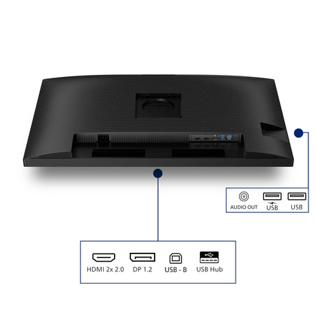 Philips 32b2n3500 31.5 monitor (zwart, 2x hdmi, displayport, 3x usb-a, usb-b)