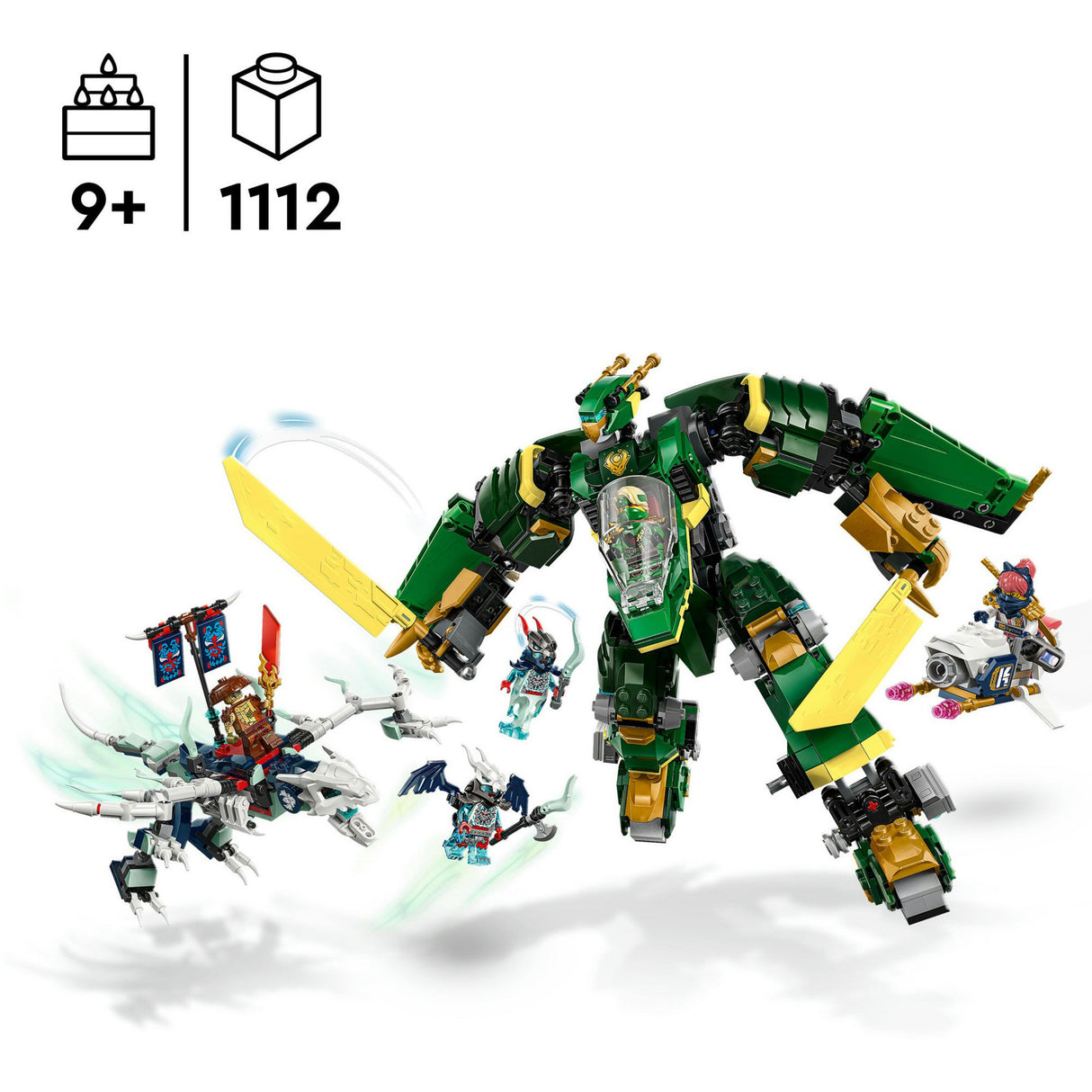 Lego ninjago - lloyds vliegtuigmecha constructiespeelgoed (71845)