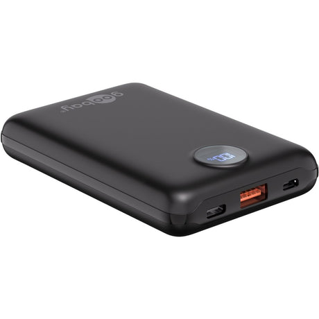 Goobay powerbank compact 10.000 mah (zwart, 10 ah, 1x usb-a, 1x usb-c, power delivery, quick charge)