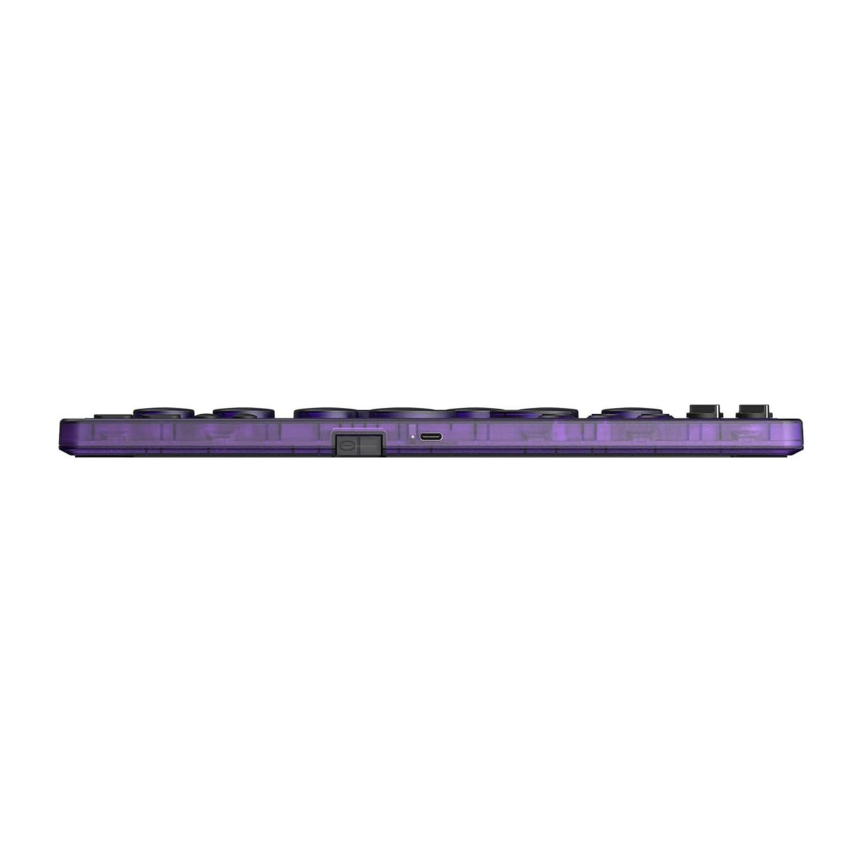 8bitdo arcade controller - transparent purple signature edition (paars transparant, 2.4 ghz bluetooth usb, nintendo switch 1 + 2, pc)