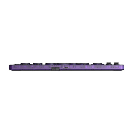 8bitdo arcade controller - transparent purple signature edition (paars transparant, 2.4 ghz bluetooth usb, nintendo switch 1 + 2, pc)