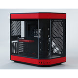 Hyte y60 midi tower behuizing (rood zwart | 3x usb-a | tempered glass)