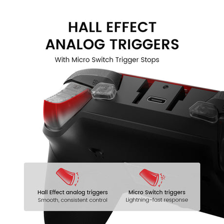 Gamesir g7 pro tri-mode - shadow ember gamepad (zwart donkerrood, xbox series x|s, xbox one, pc, android, steam)
