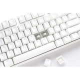 Ducky one 3 classic pure white rgb mechanisch toetsenbord (wit, us lay-out (qwerty), cherry mx silent red, 100%, rgb led, double-shot pbt, hot-swappable, quack mechanics)