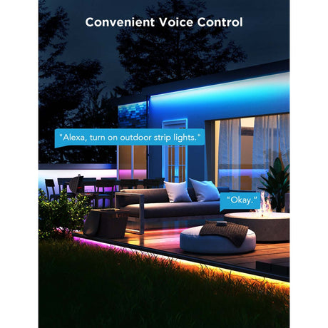 Govee slimme buiten ledstrip - 10 meter ip65 - rgbicww - app-bediening - alexa google