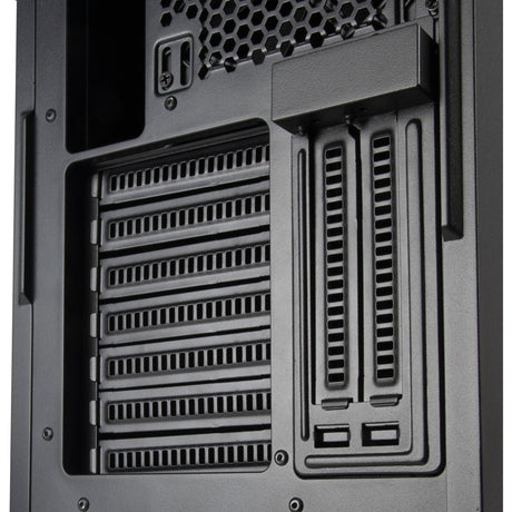 Silverstone sst-sed1-b midi tower behuizing (zwart | 2x usb-a | 1x usb-c)