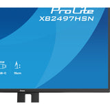 Iiyama prolite xb2497hsn-b1 23.8 monitor (zwart (mat), 100 hz, hdmi, displayport, usb-c, audio, lan)