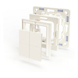 Shelly blu wall switch 4 + gira merten adapter schakelaar (wit, bluetooth 4.2)