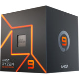 Amd ryzen 9 7900, 3,7 ghz (5,4 ghz turbo boost) socket am5 processor (unlocked, wraith prism, boxed)