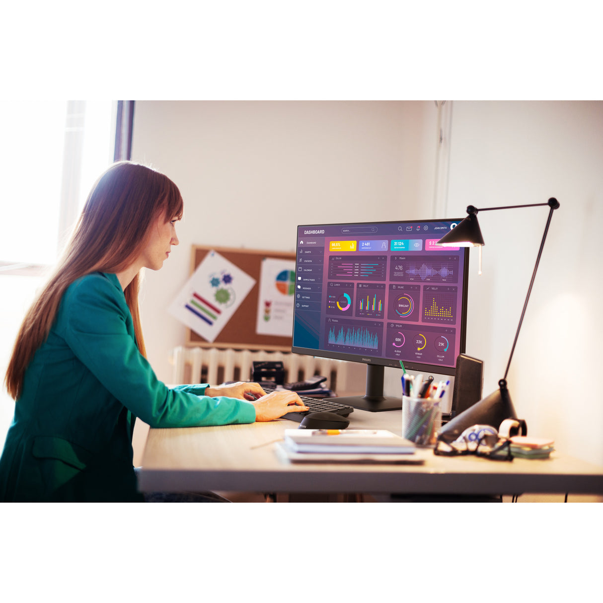 Philips 27e2n1500l 27 monitor (zwart, hdmi, displayport)