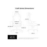 Dxracer craft xl black epu leather gamestoel (zwart)