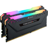 Corsair vengeance rgb pro 32 gb ddr4-3200 (2x 16 gb) werkgeheugen (zwart, cmw32gx4m2e3200c16, xmp 2.0)