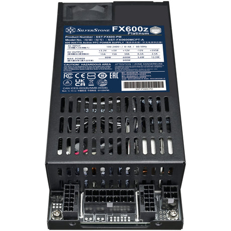 Silverstone fx600z platinum modulaire 600 watt voeding (zwart, 1x 12v-2x6, 2x pcie)