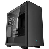 Deepcool ch510 midi tower behuizing (zwart | 2x usb-a | tempered glass)