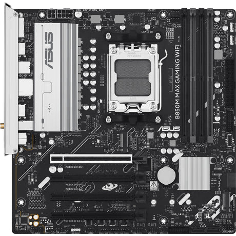 Asus b850m max gaming wifi socket am5 moederbord (gbe-lan, wi-fi 6, bt, sound, µatx)