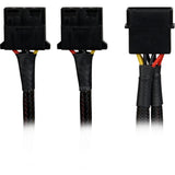 Sharkoon 5,25 4-pin (male) naar 5,25 4-pin (female) y-stroomsplitterkabel (zwart, 15 centimeter)