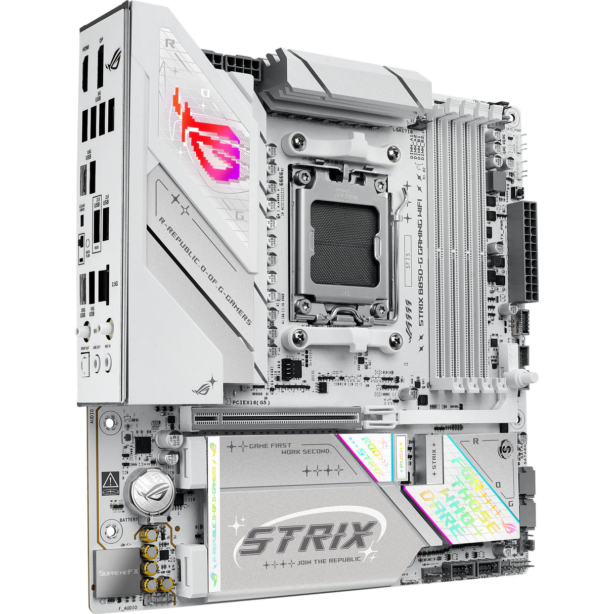 Asus rog strix b850-g gaming wifi socket am5 moederbord (2.5gb-lan, wi-fi 7, bt, sound, µatx)