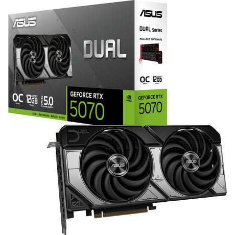 Asus dual geforce rtx 5070 oc grafische kaart (dlss 4, 3x displayport, 1x hdmi 2.1)