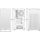 Be quiet! pure base 501 lx midi tower behuizing (wit | 2x usb-a | 1x usb-c | rgb | tempered glass)